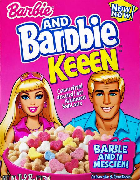 Barbie cereal online box